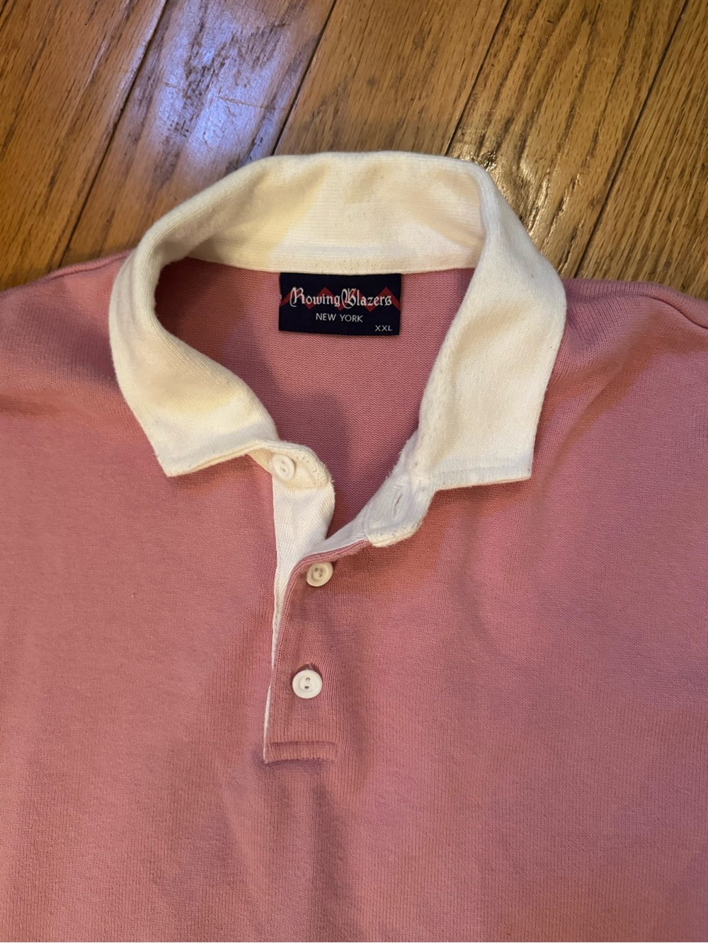 Rowing Blazers Men Long Sleeve Rugby Shirt Xxl Pink Ivy League Preppy Collegiate View 3